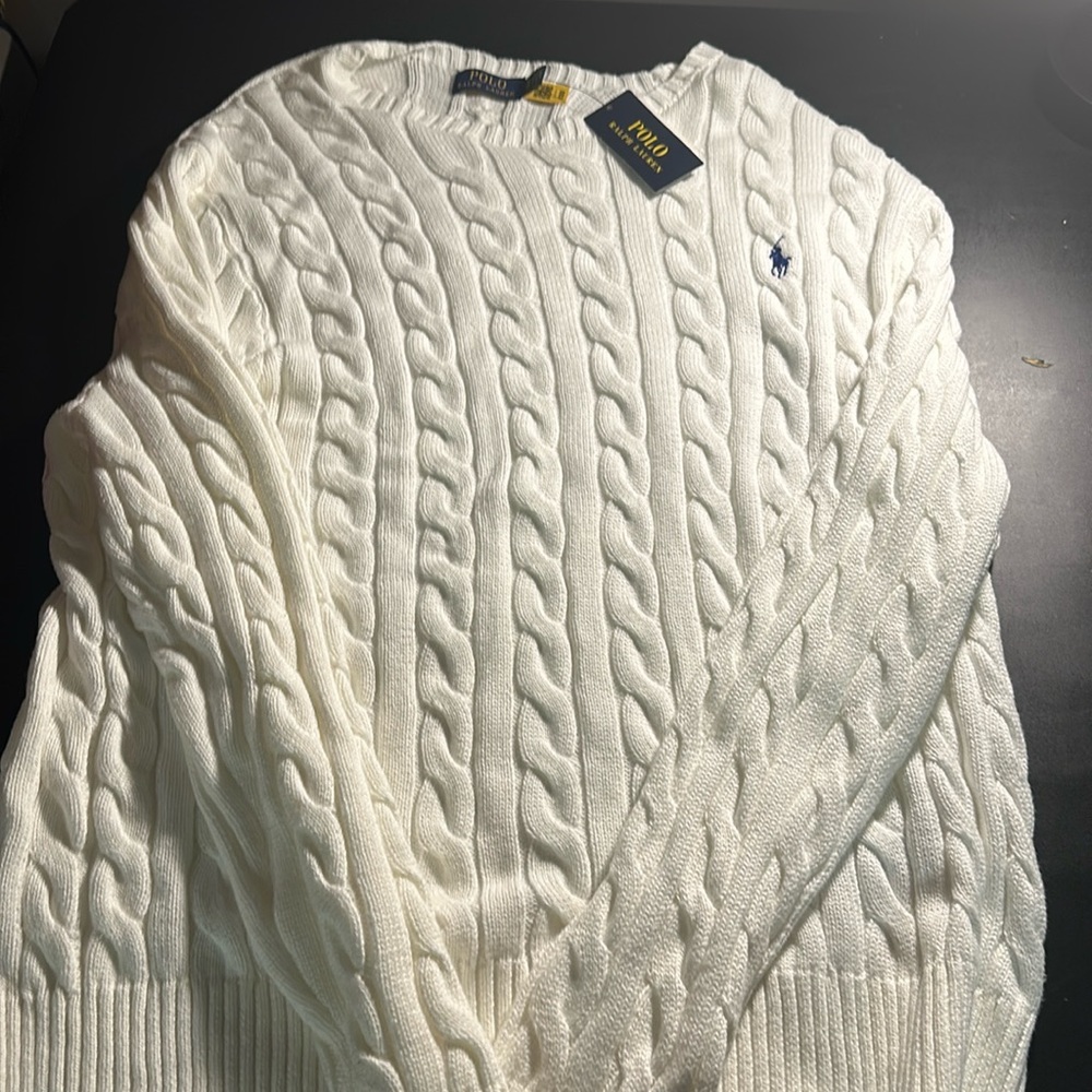 New Men’s White XL Polo by Ralph Lauren Sweater